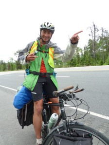 Oliver, originally from France, is biking from Toronto to Vancouver